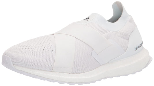 adidas Womens Ultraboost DNA Running Shoe White/White/Acid Orange (Slip-on) 8 - Renee Lane Company