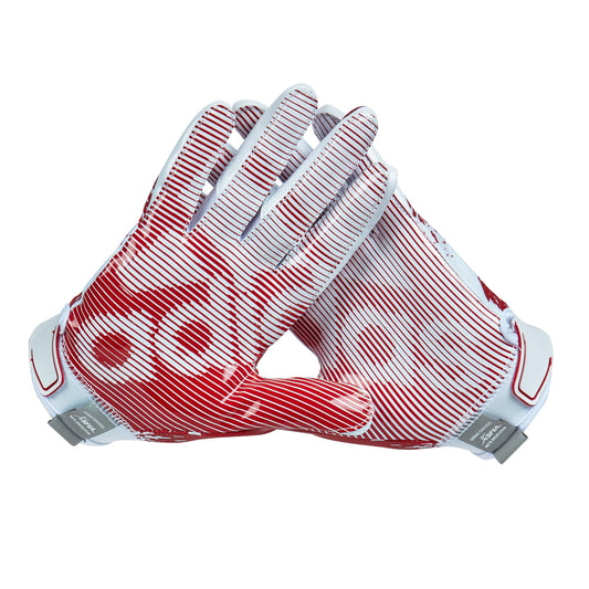 adidas Youth Scorchlight 6 Football Receiving Gloves White/Red Small - Renee Lane Company