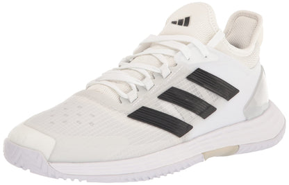 adidas mens Adizero Ubersonic 4.1 White/Core Black/Matte Silver 10 - Renee Lane Company