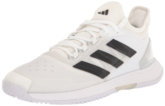 adidas mens Adizero Ubersonic 4.1 White/Core Black/Matte Silver 10 - Renee Lane Company