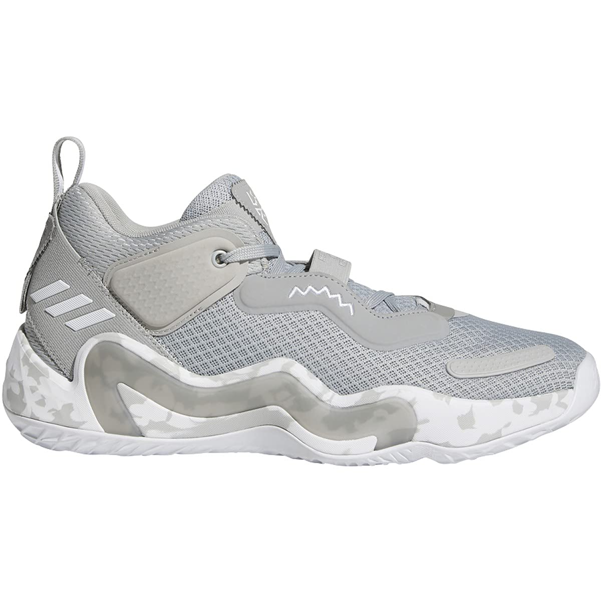 adidas mens D.O.N. Issue 3 Basketball Shoes Team Mid Grey-white-team Light Grey 11 - Renee Lane Company