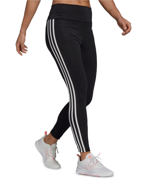 adidas womens Designed 2 Move High-rise 3-stripes 7/8 Sport Tights Core Black/White 3X US - Renee Lane Company