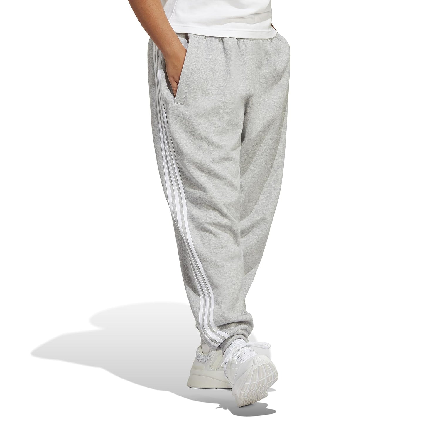 adidas womens Future Icon Three Stripes Regular Track Pants Medium Grey Heather X-Small US - Renee Lane Company
