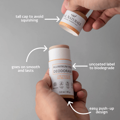 Aluminum-Free Deodorant by J&L Naturals – Plant-Powered Odor Control (3 oz)