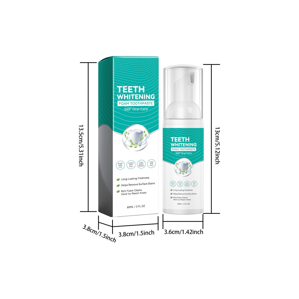 Whitening Foam Toothpaste 60ml  1box
