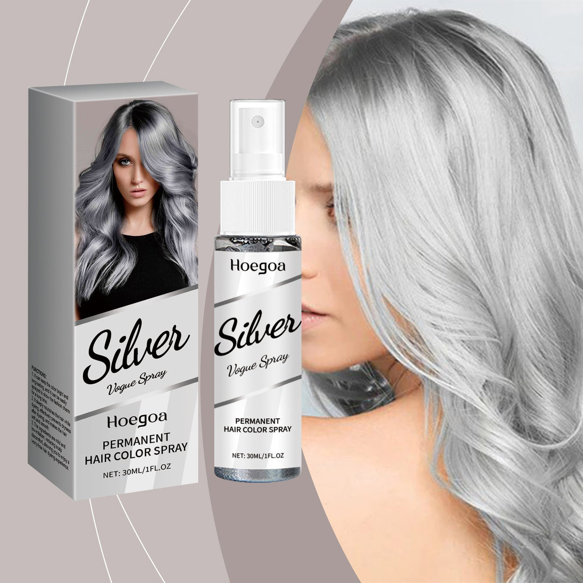 Silver Gray Hair Dye Spray 30ml