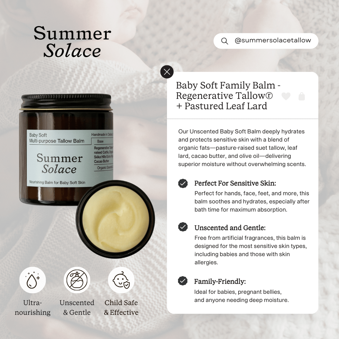 Skincare balm jar with gold lid and open container showing pale yellow balm