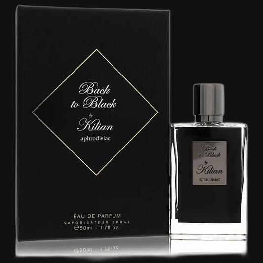 Women’s eau de parfum bottle with black box and gold diamond logo