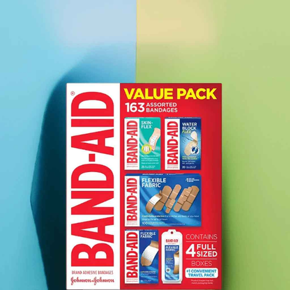 BAND-AID Adhesive Bandages, Variety Pack, 163 ct. GREAT DEAL!!