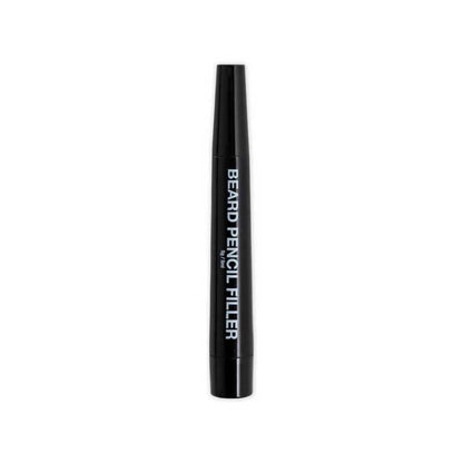 Beard filler pencil, black marker-style body with embossed logo