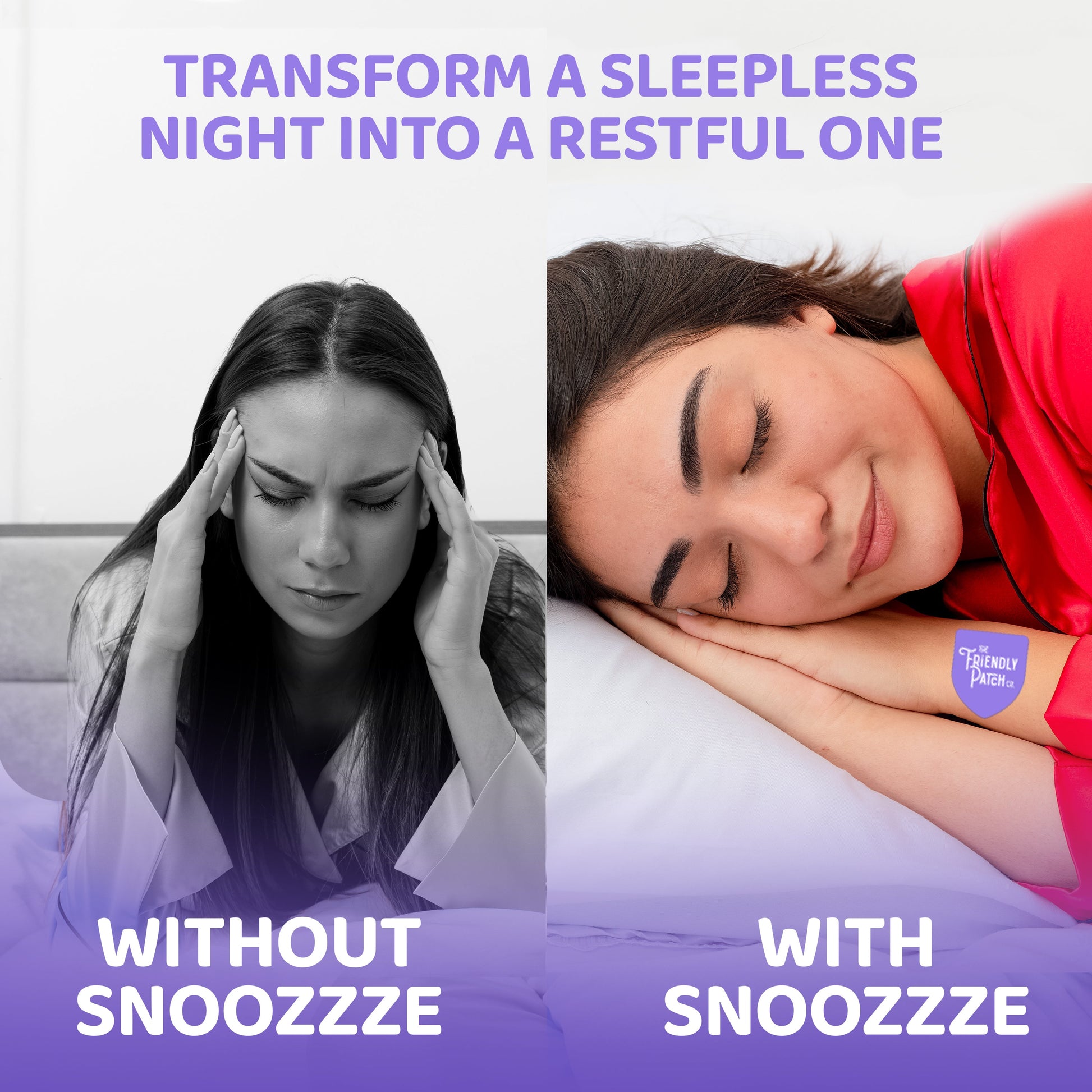 Snooze Sleep Patches: Melatonin, Ashwagandha & Magnesium - 28 Patches - Renee Lane Company