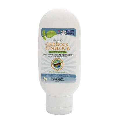 Unscented sunscreen lotion tube front with SPF 35 and no-scent label