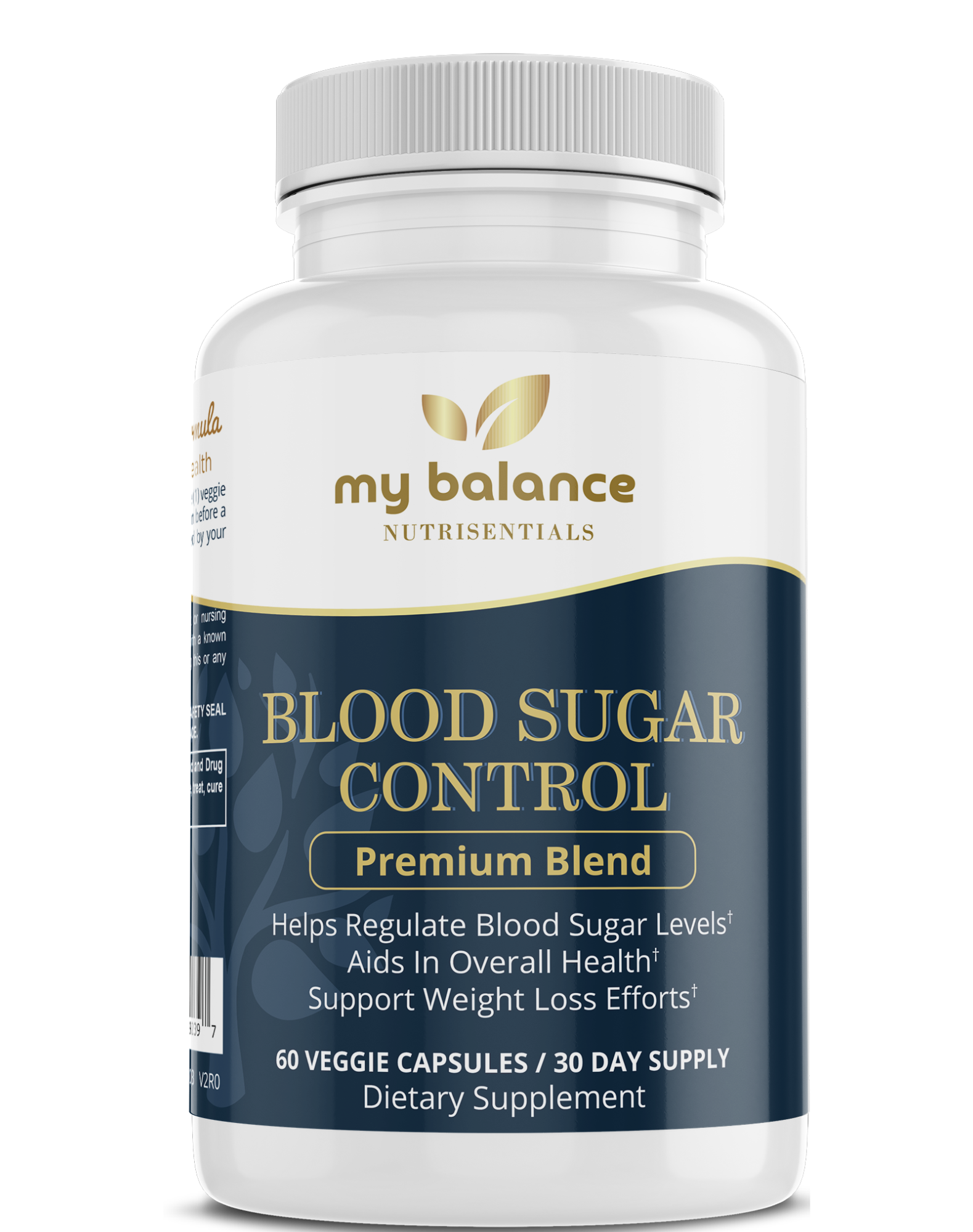 my balance Blood Sugar Control dietary supplement bottle, 60 veggie capsules