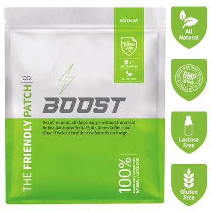 Boost Energy Patches: Caffeine, Guarana Green Tea Transdermal Energy - 28 Pack - Renee Lane Company