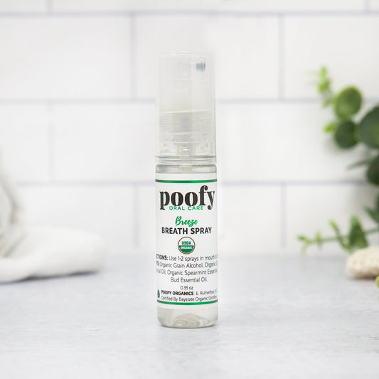 poofy Organic Breath Spray bottle with clear cap