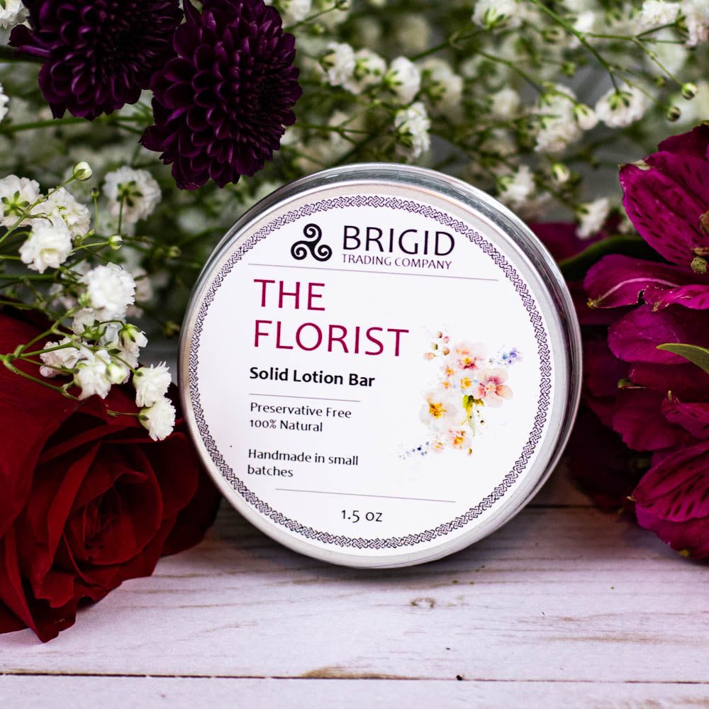 Solid lotion bar tin, The Florist scent, preservative free, 1.5 oz