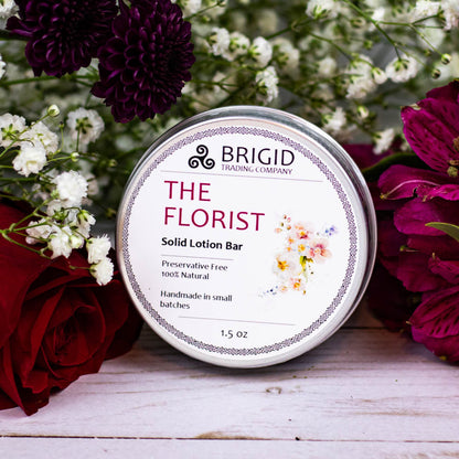 Solid lotion bar tin, The Florist scent, preservative free, 1.5 oz