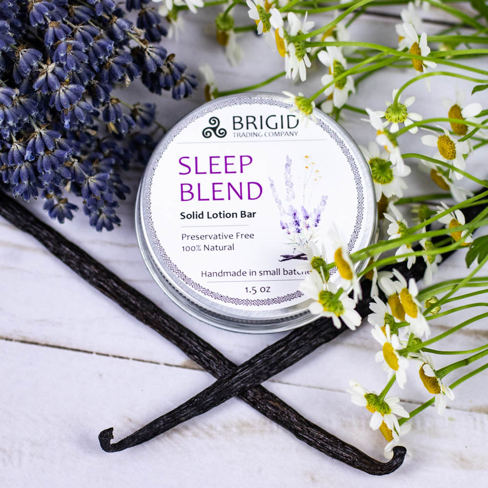 Solid lotion bar tin, Sleep Blend scent, preservative free, 1.5 oz