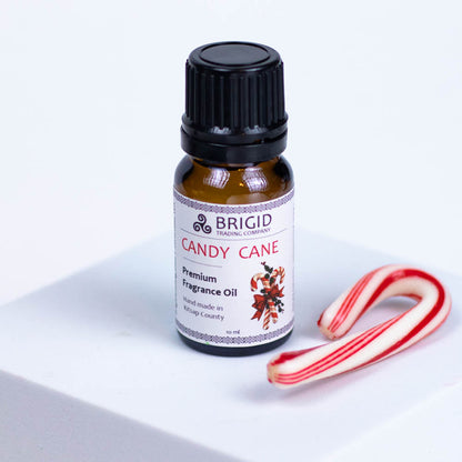 BRIGID premium fragrance oil bottle labeled CANDY CANE