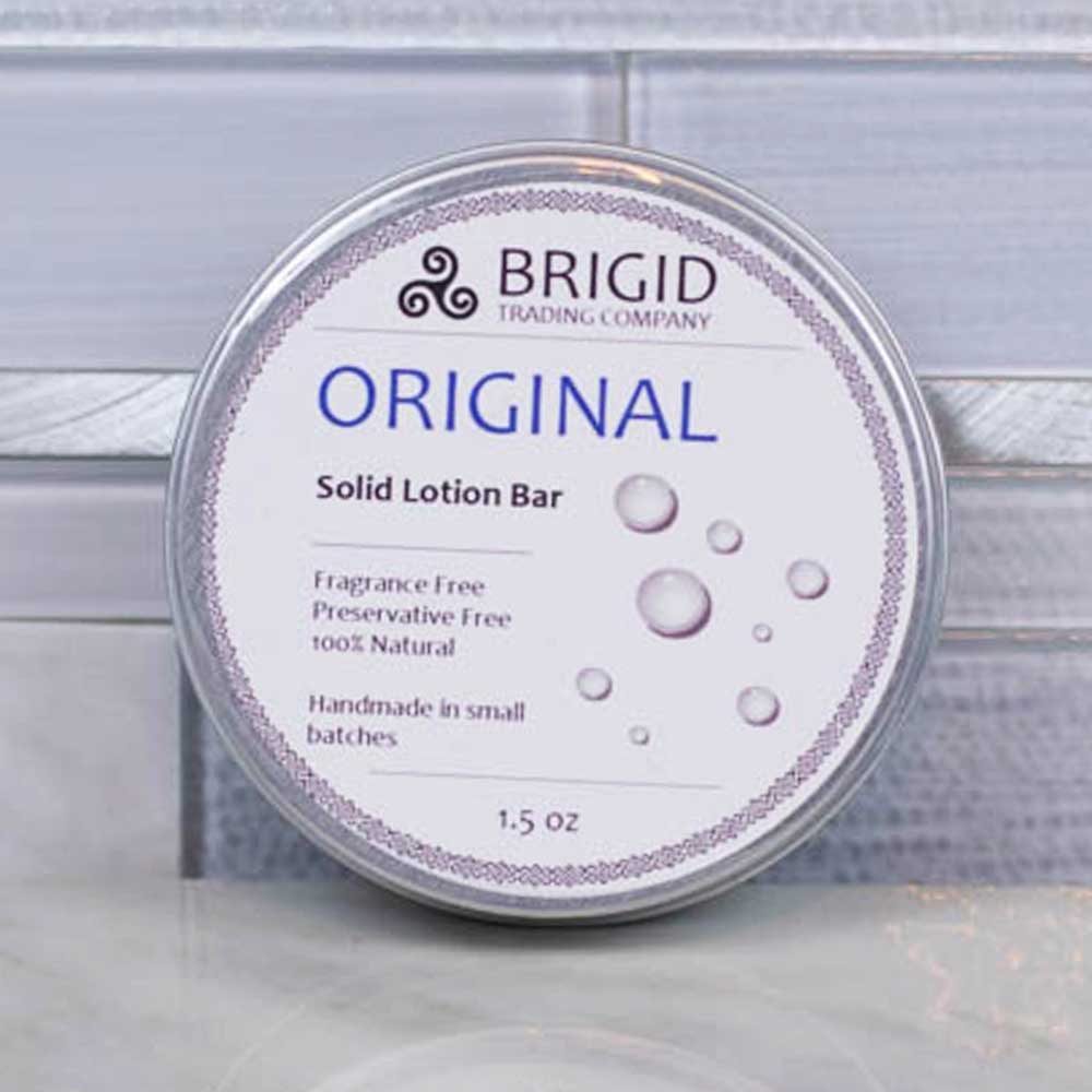 Solid lotion bar tin, Original fragrance free, preservative free, 1.5 oz