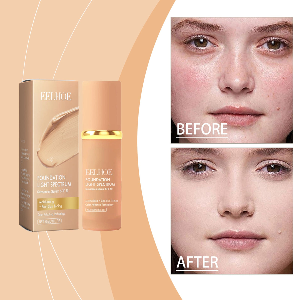 Concealing Color-Changing Foundation