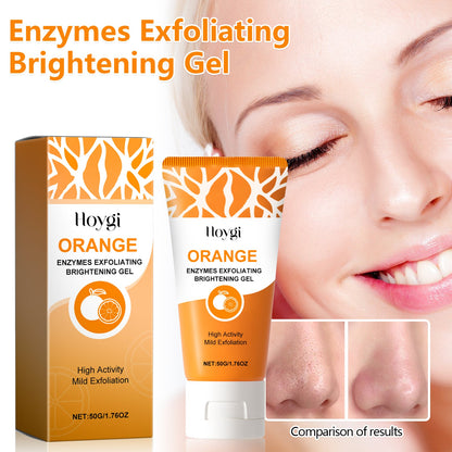 Hoygi orange exfoliating brightening gel tube and box, 50 g