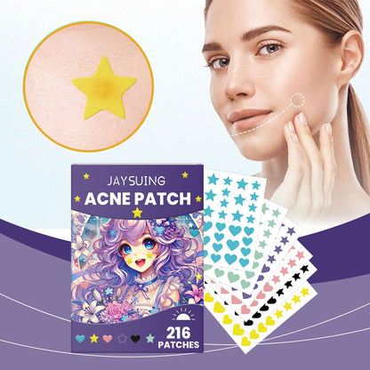 216pcs Multicolor Light Print Stickers