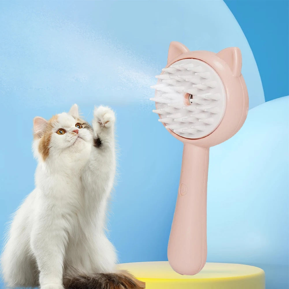 Hair Cleaning Brush With Mist Multifunctional Cat Grooming Brush Rechargeable Self Cleaning Slicker Brush For Pets Dogs & Catsb Pet Products - Renee Lane Company