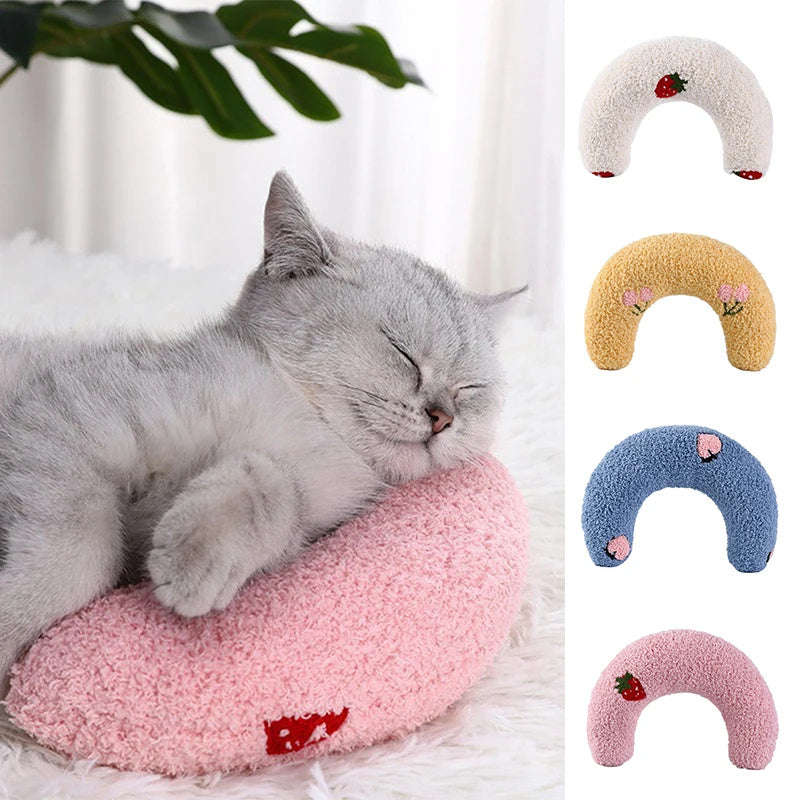 Little Pillow For Cats Fashion Neck Protector Deep Sleep Puppy U-Shaped Pillow Pets Pillow Kitten Headrest Dog Sleeping Pillow Pet Products - Renee Lane Company