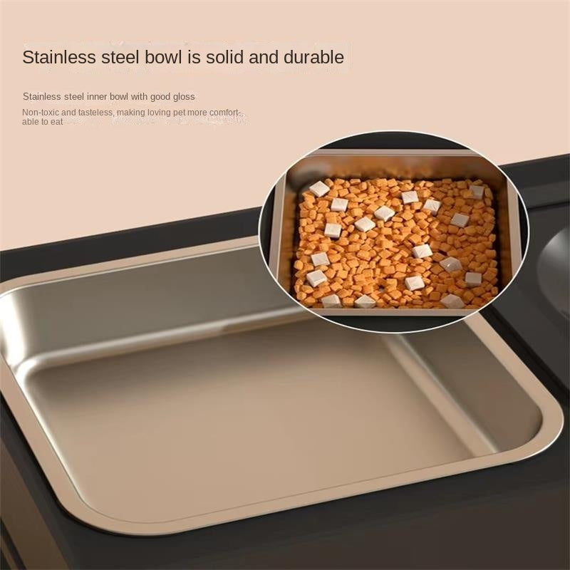 Stainless inner bowl insert for an elevated double dog feeding stand