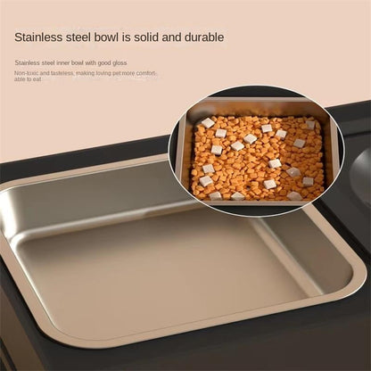 Stainless inner bowl insert for an elevated double dog feeding stand