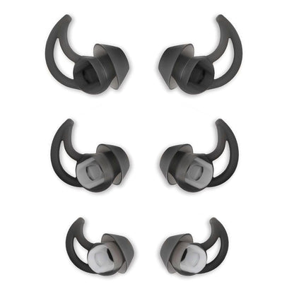 MQIMY Silicone Replacement Earbud Tips Earbud Covers Ear Tips Compatible with Bose QC20 QC20i SoundSport SIE2i IE2 IE3 Headphone Rubber Tips 3 Pairs S M L