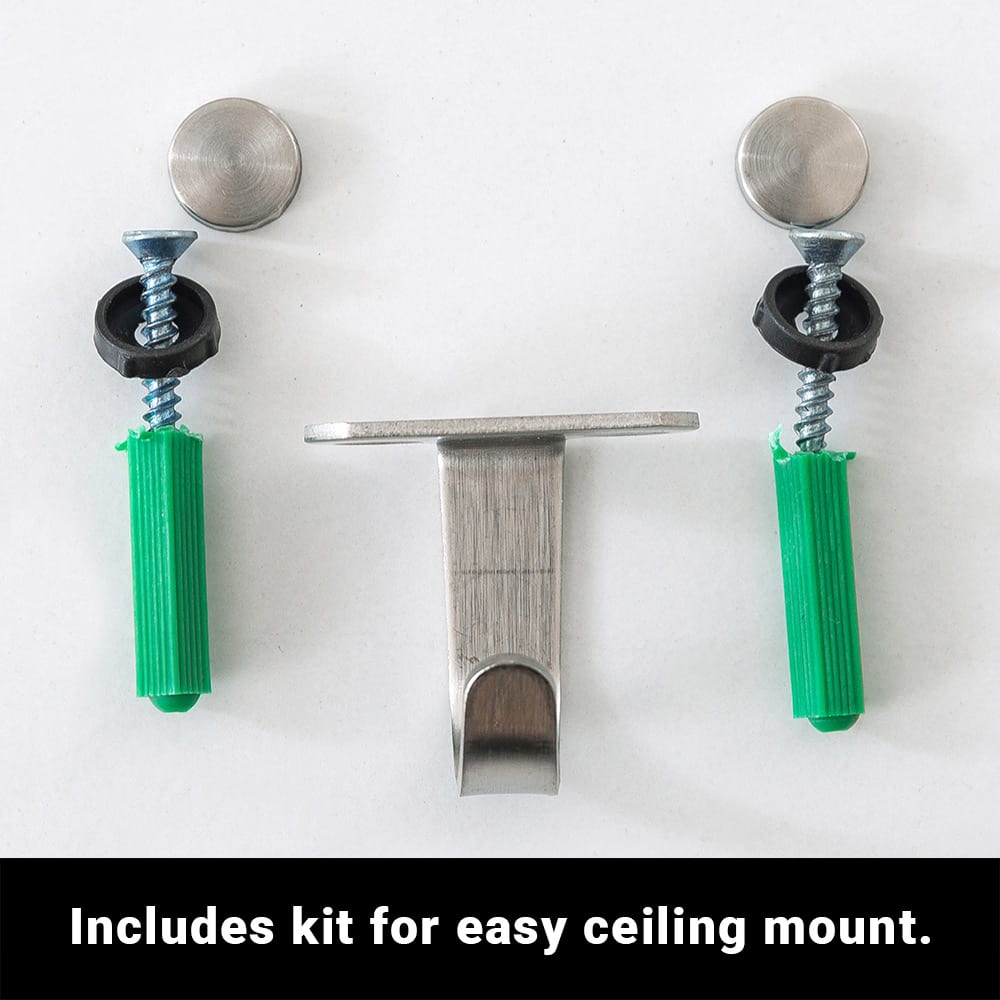 EMF shielding bed canopy mounting kit with ceiling brackets and screws
