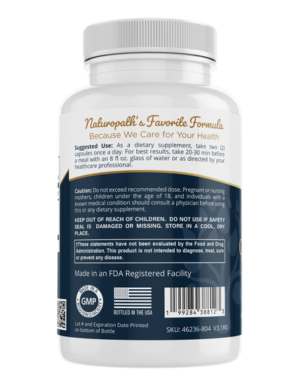 Ceylon cinnamon supplement bottle with GMP and manufacturing info