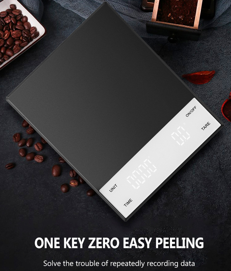coffee timing scale. Weighing range of 3000g intelligent electronic scale kitchen baking scale quantity - Renee Lane Company