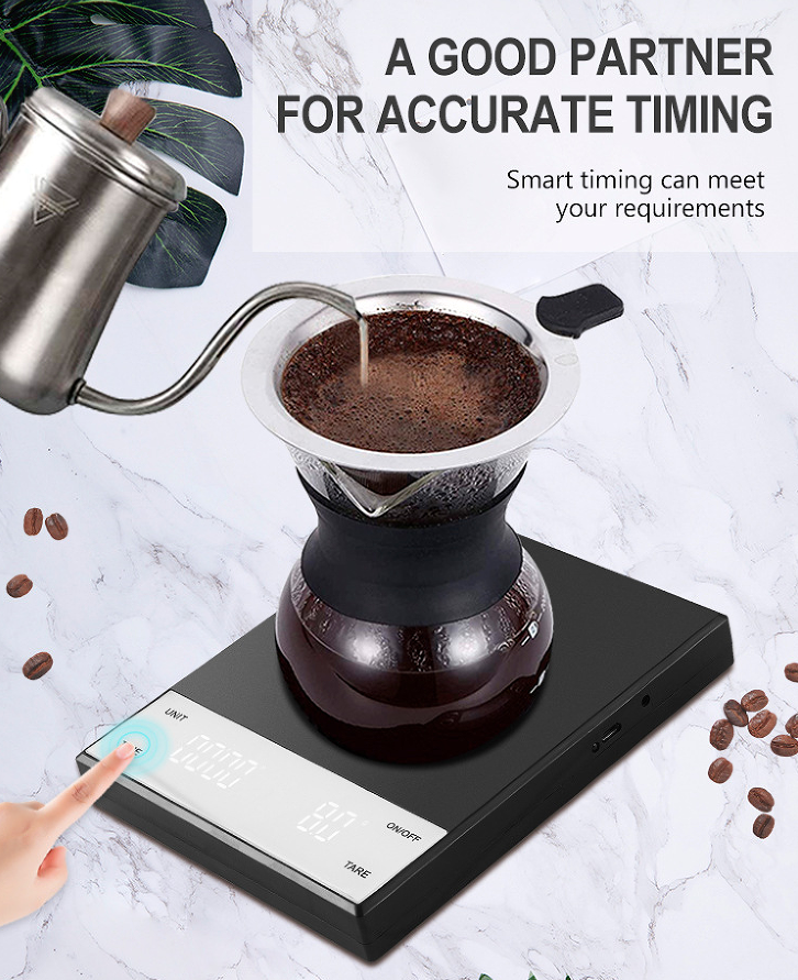 coffee timing scale. Weighing range of 3000g intelligent electronic scale kitchen baking scale quantity - Renee Lane Company