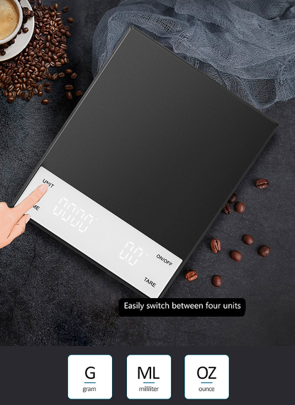 coffee timing scale. Weighing range of 3000g intelligent electronic scale kitchen baking scale quantity - Renee Lane Company