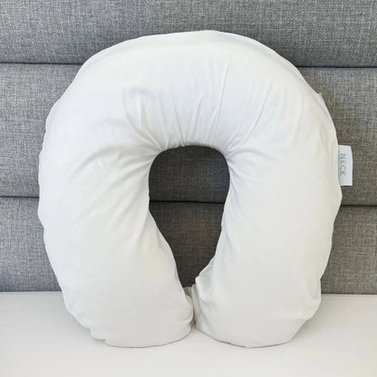 White neck pillowcase, U-shaped cover with visible NECK label.
