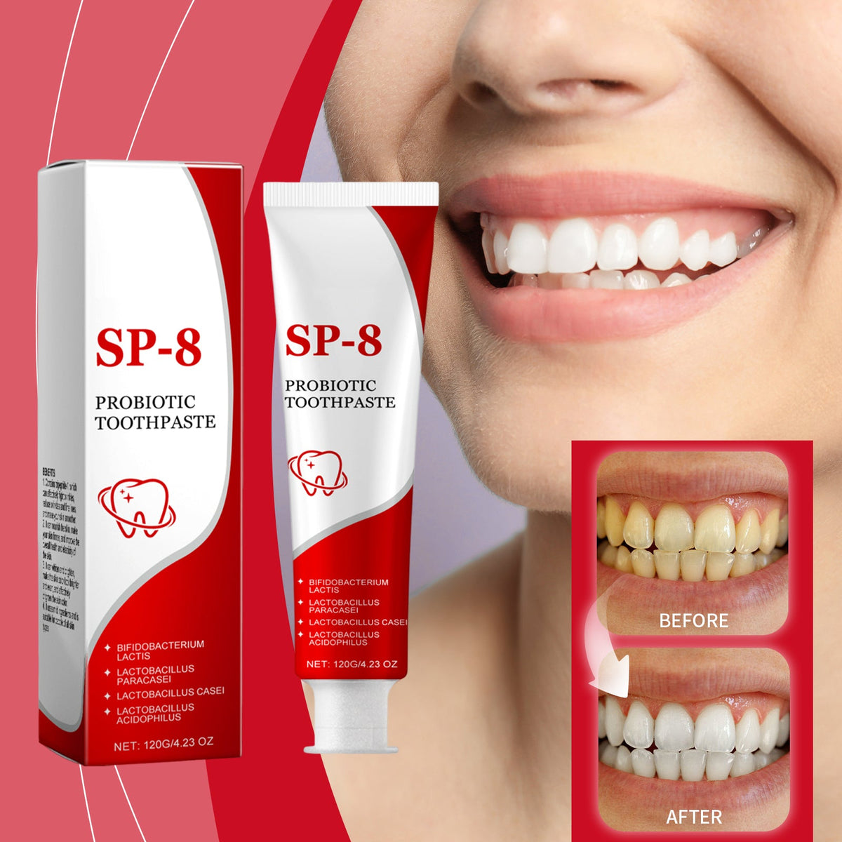 Probiotic Whitening And Stain-Removing Toothpaste 120g