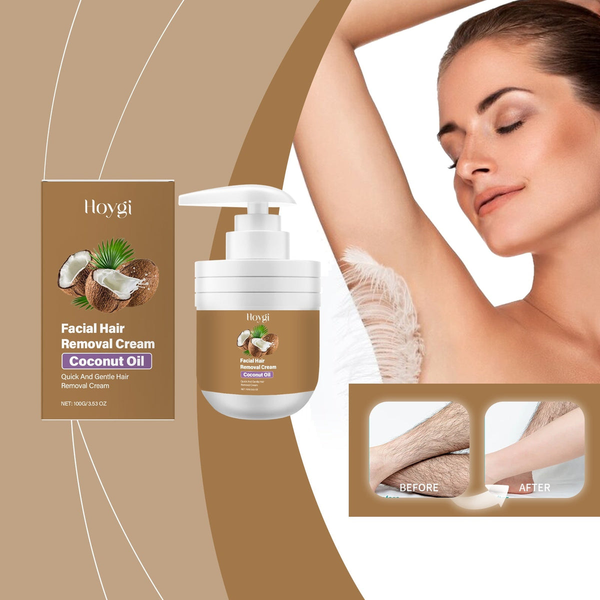 Coconut Gentle Facial Hair Removal Cream