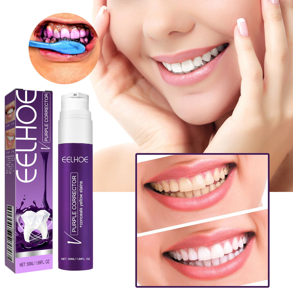 V34 Purple Tooth-Beautifying Toothpaste 50ml
