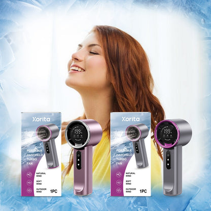 High-speed Handheld Fan Gray-purple