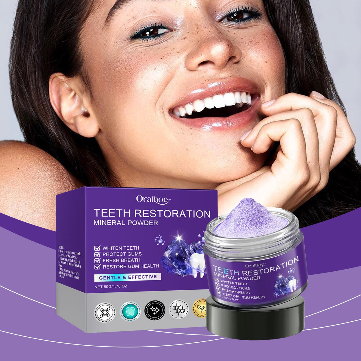 Purple Whitening Tooth Powder 50g