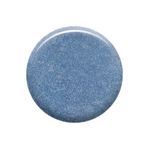 Blue glitter nail polish swatch circle