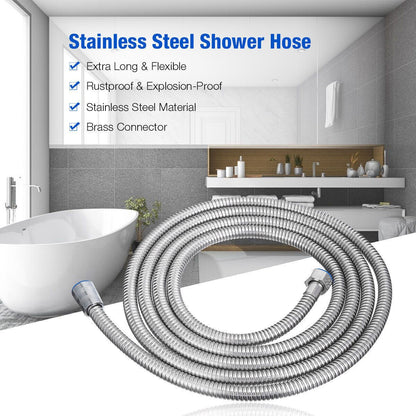 2 m / 3 m / 79" / 118" Shower Water Hose Shower Head Stainless Steel Flexible Replacement Hose