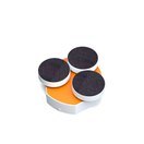 Triple head attachment with three dark circular cleaning pads on light base