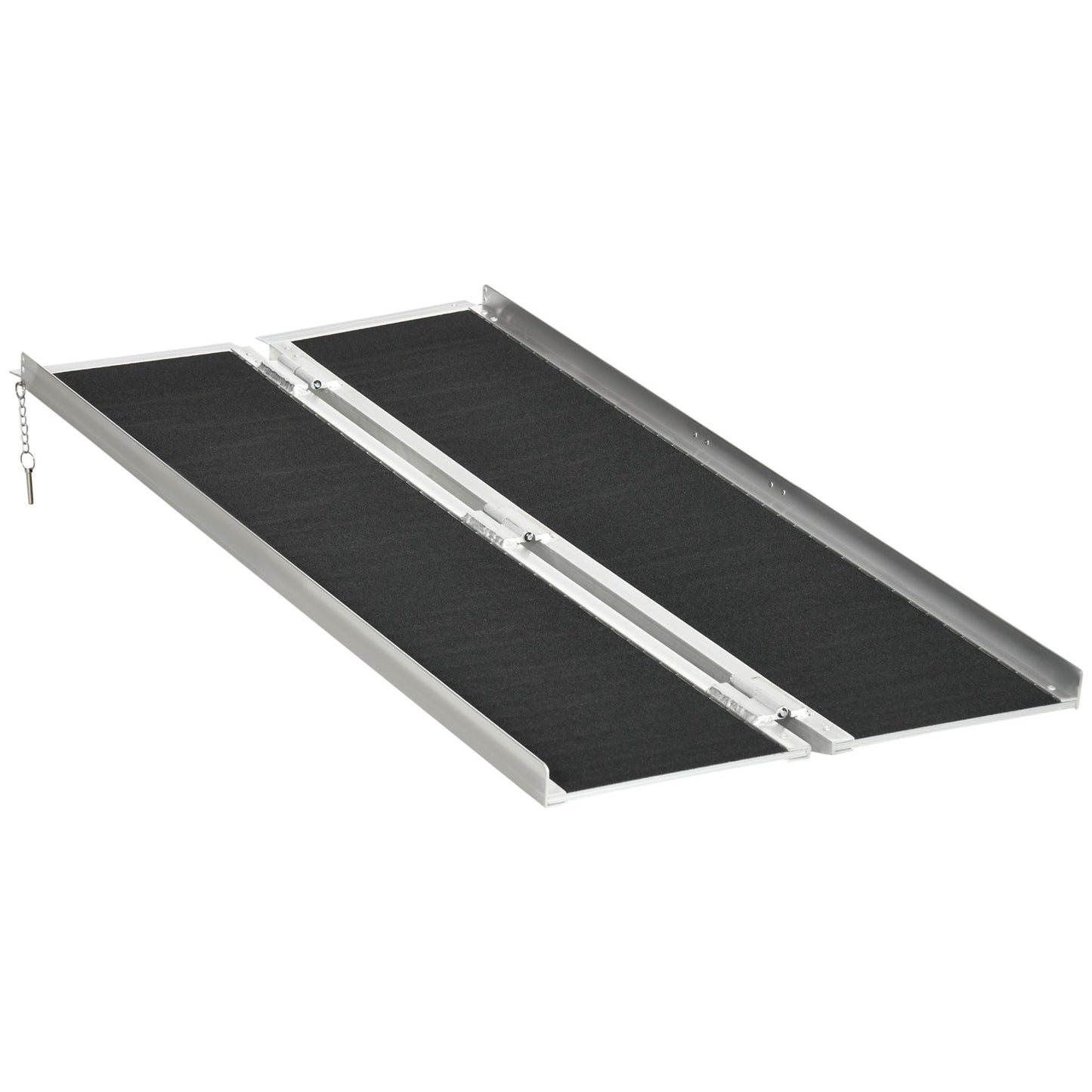 Foldable Aluminum Wheelchair Ramp: 5ft Durable Portable Easy Access Mobility Solution for Smooth Transitions