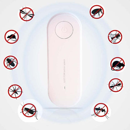 White oval plug-in insect repellent with circular power button