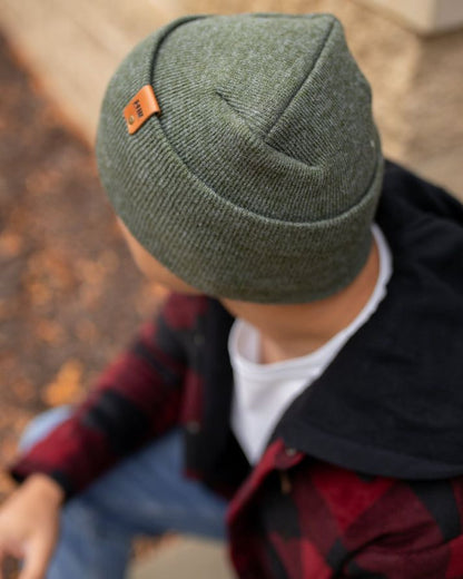 HAAKWEAR Theta-Stitch Cuffed Beanie - Designed and Made in USA (Patent Pending Design) - Forest Green