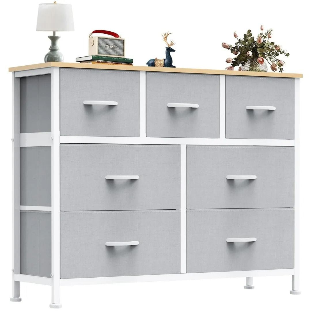 Desser For Bedroom With 7 Fabric Drawers Organizer Storage Closet Chest Clothes For Living Room Display Cabinet Of Furniture